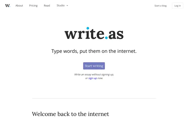 Write.as preview