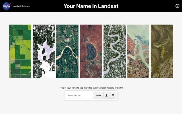 Your Name In Landsat preview