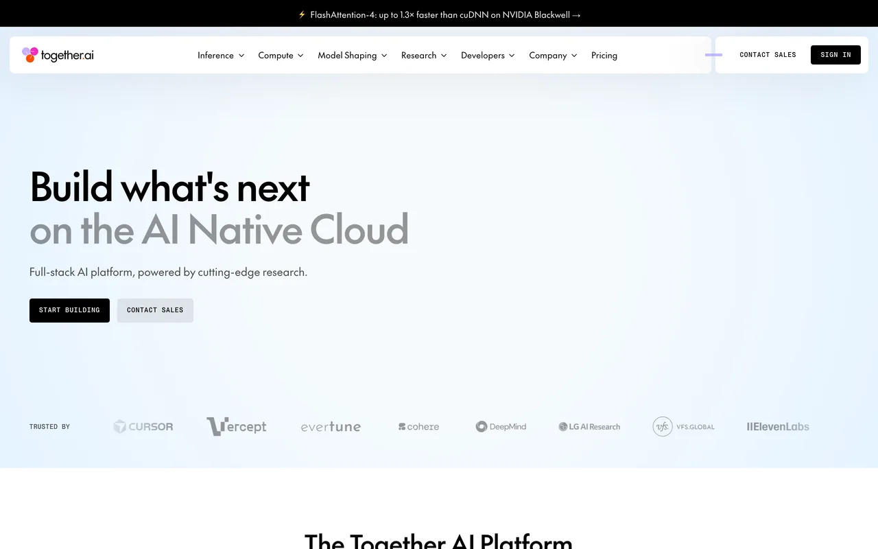 Together AI screenshot