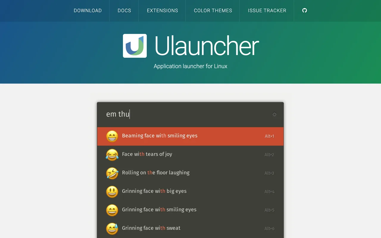 Ulauncher screenshot