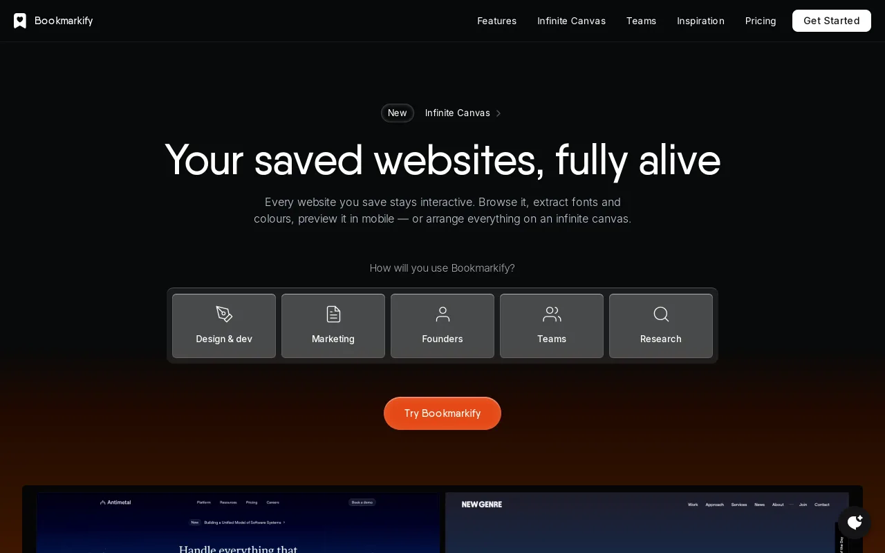 Bookmarkify screenshot