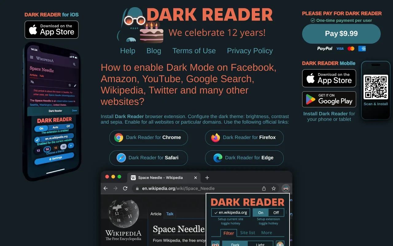 Dark Reader screenshot