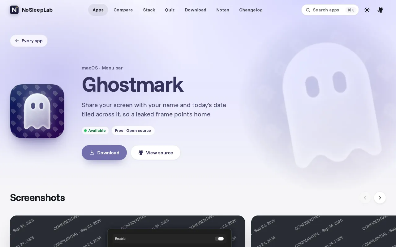 Ghostmark screenshot