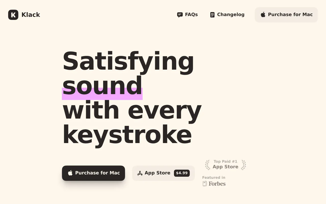 Klack screenshot
