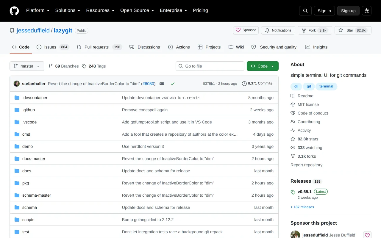 Lazygit screenshot