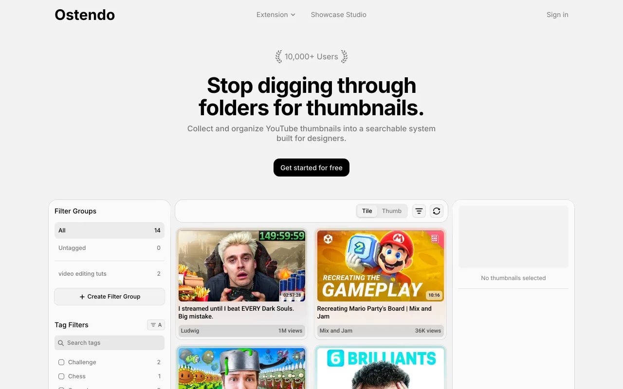 Ostendo screenshot
