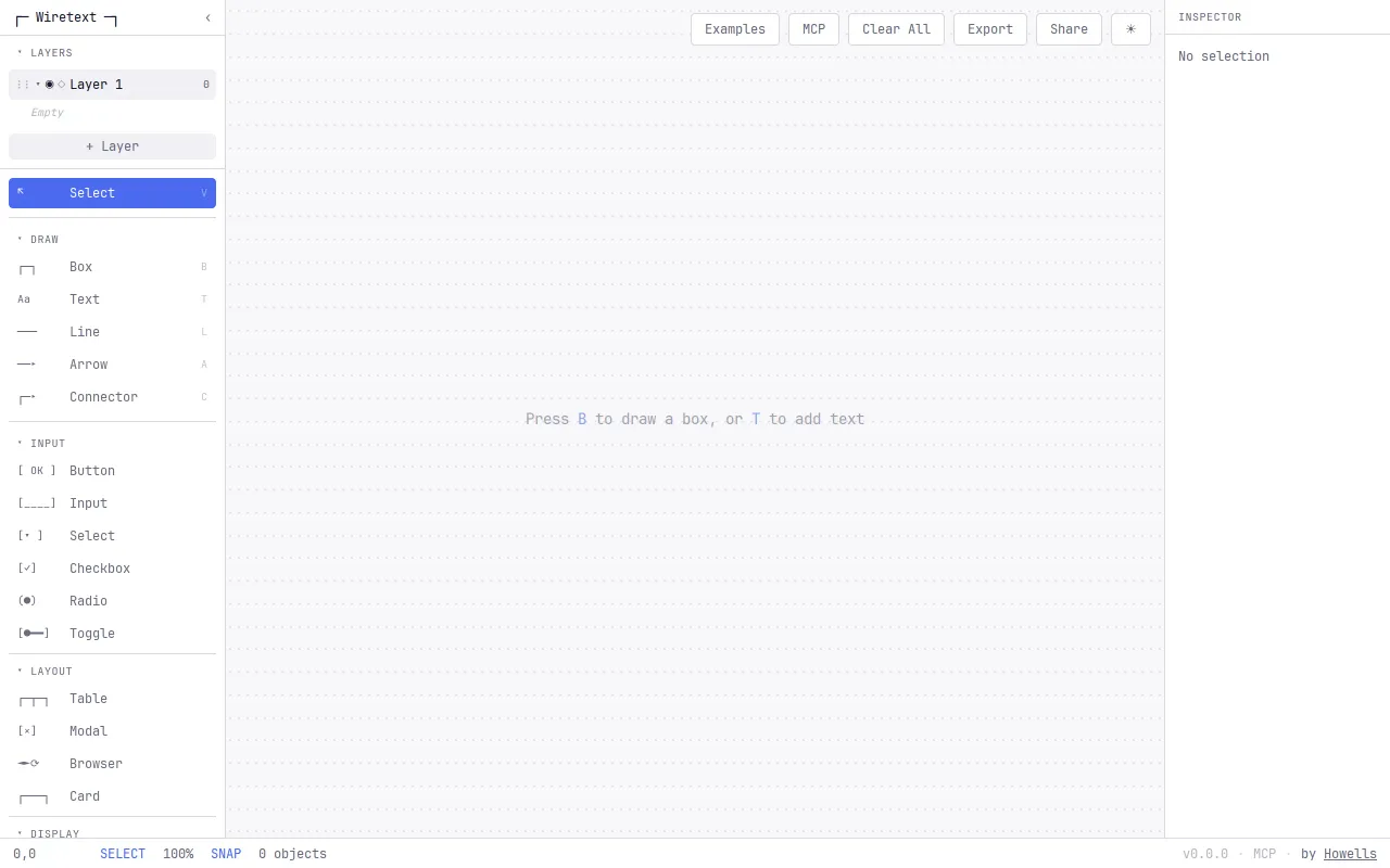 Wiretext screenshot