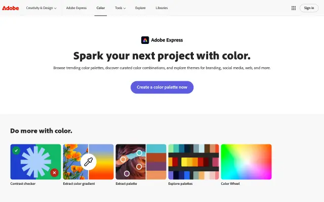 Adobe Color preview