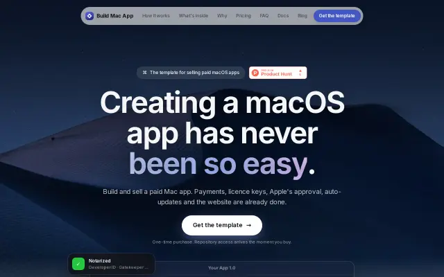 Build Mac App preview