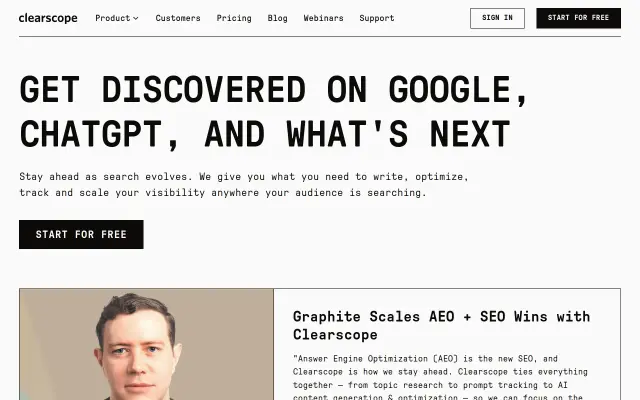 Clearscope preview