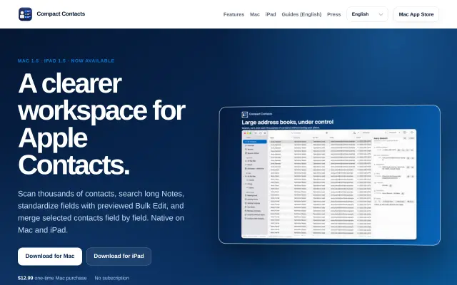 Compact Contacts preview