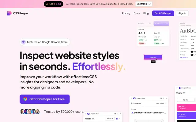 CSS Peeper preview