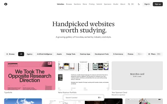 Curated Design preview