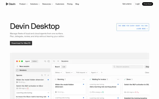 Devin Desktop preview