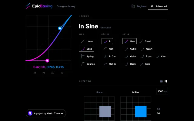 Epic Easing preview