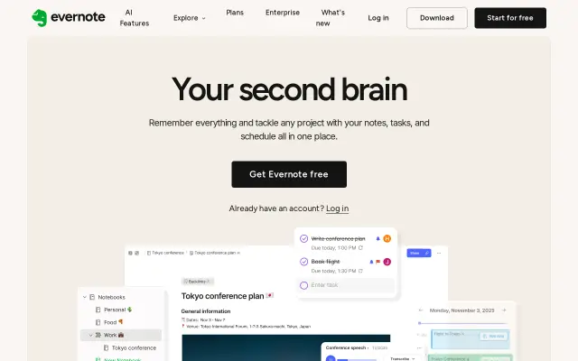 Evernote preview