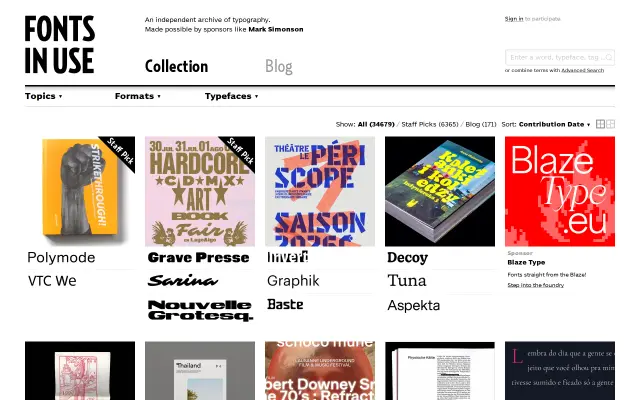 Fonts In Use preview