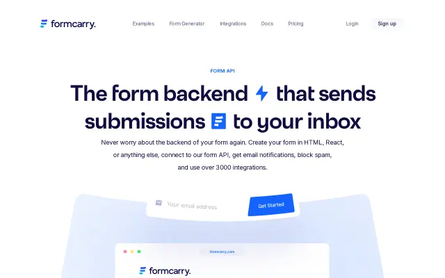 Formcarry preview