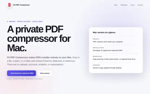 FS PDF Compressor preview