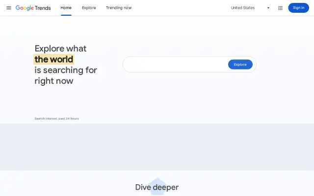 Google Trends preview