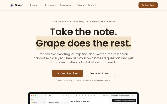 Grape preview
