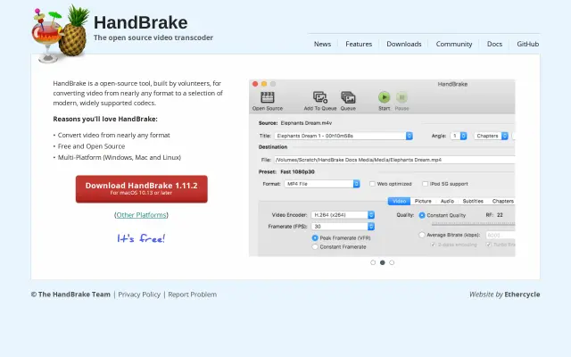 HandBrake preview