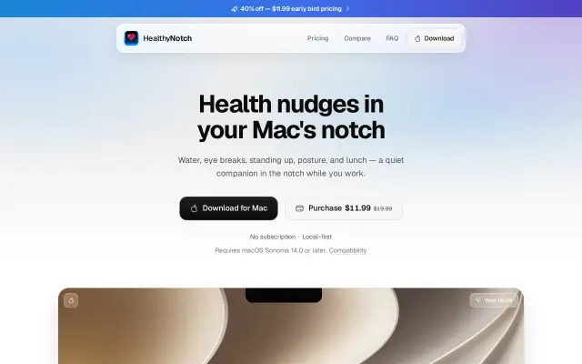 HealthyNotch preview