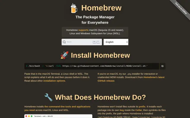 Homebrew preview