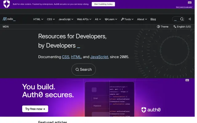 MDN Web Docs preview