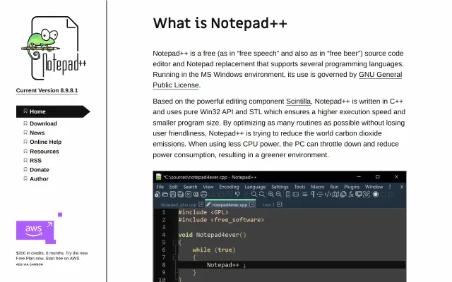 Notepad++ preview