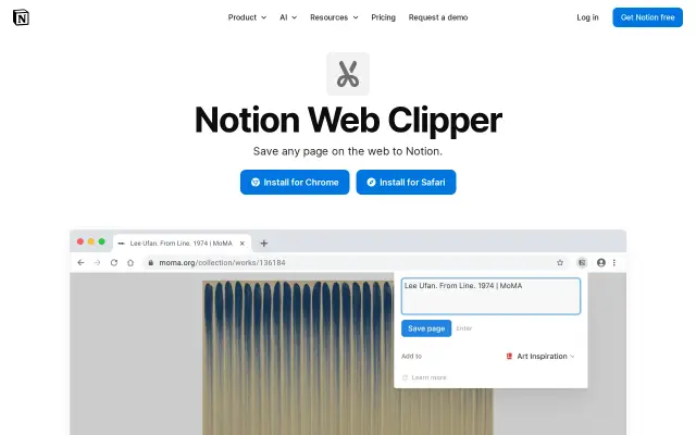 Notion Web Clipper preview