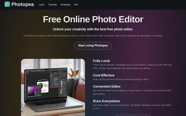 Photopea preview