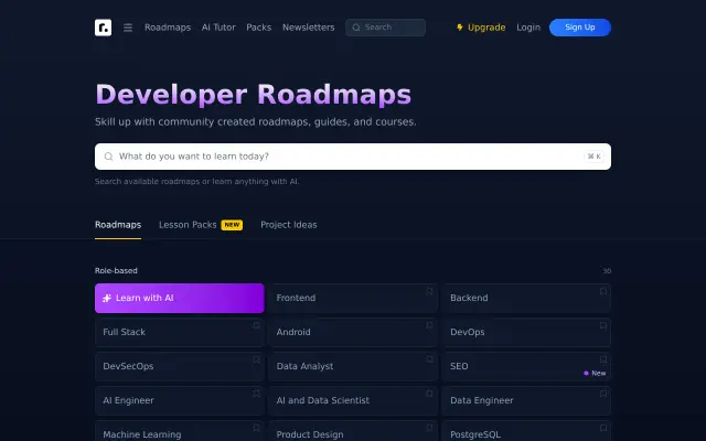 Roadmap.sh preview