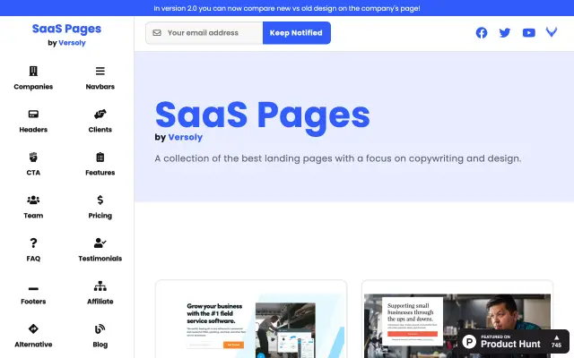 SaaS Pages preview