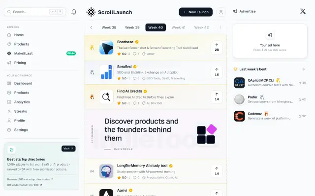 ScrollLaunch preview