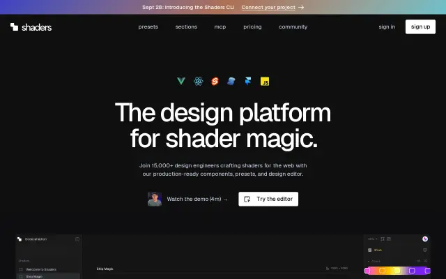 Shaders preview