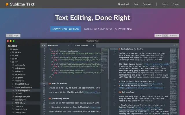 Sublime Text preview