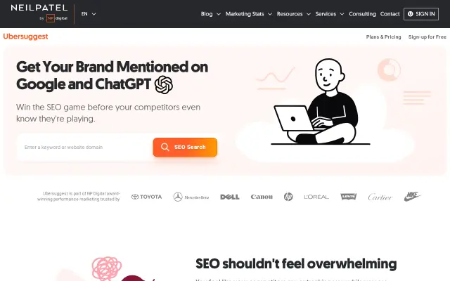 Ubersuggest preview
