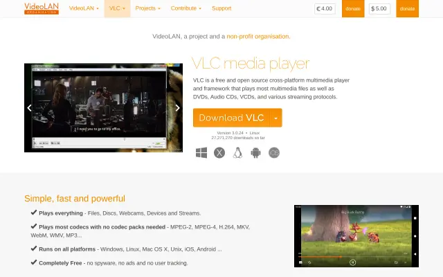 VLC preview
