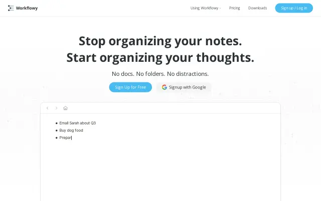 Workflowy preview