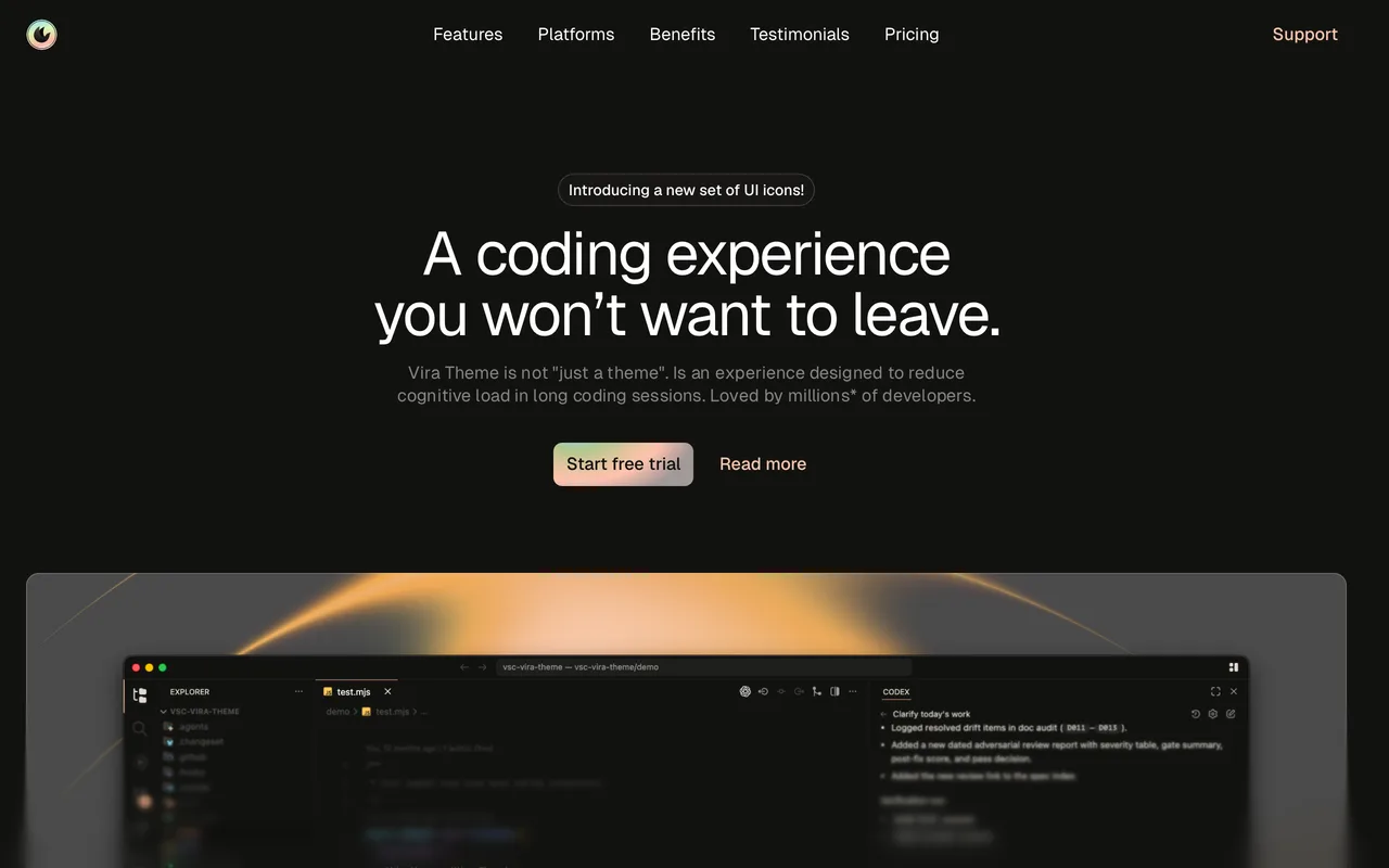 Vira Theme screenshot