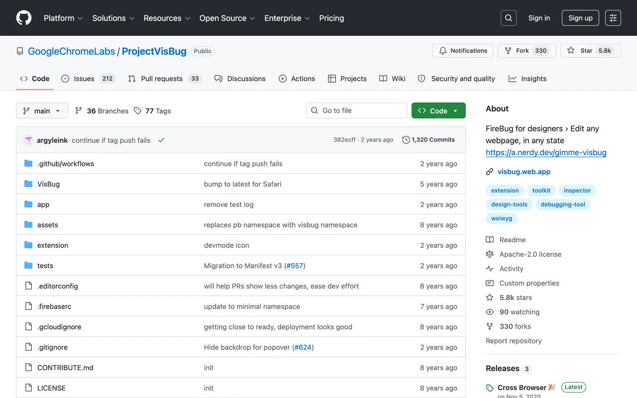 VisBug screenshot
