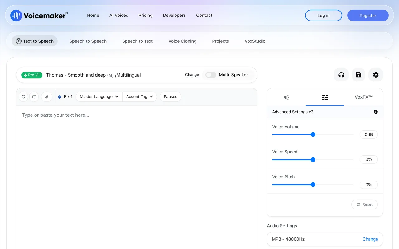 Voicemaker screenshot