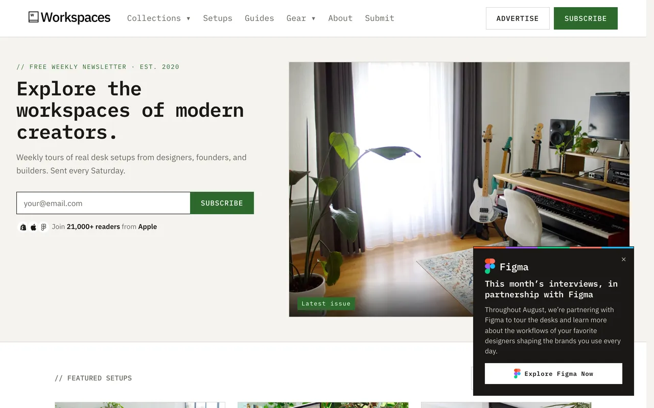 Workspaces screenshot