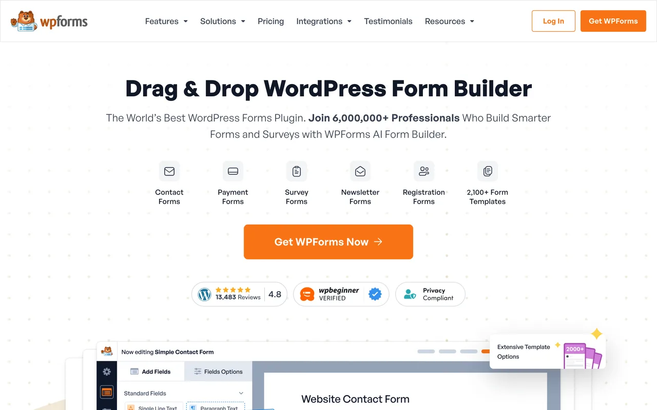 WPForms screenshot