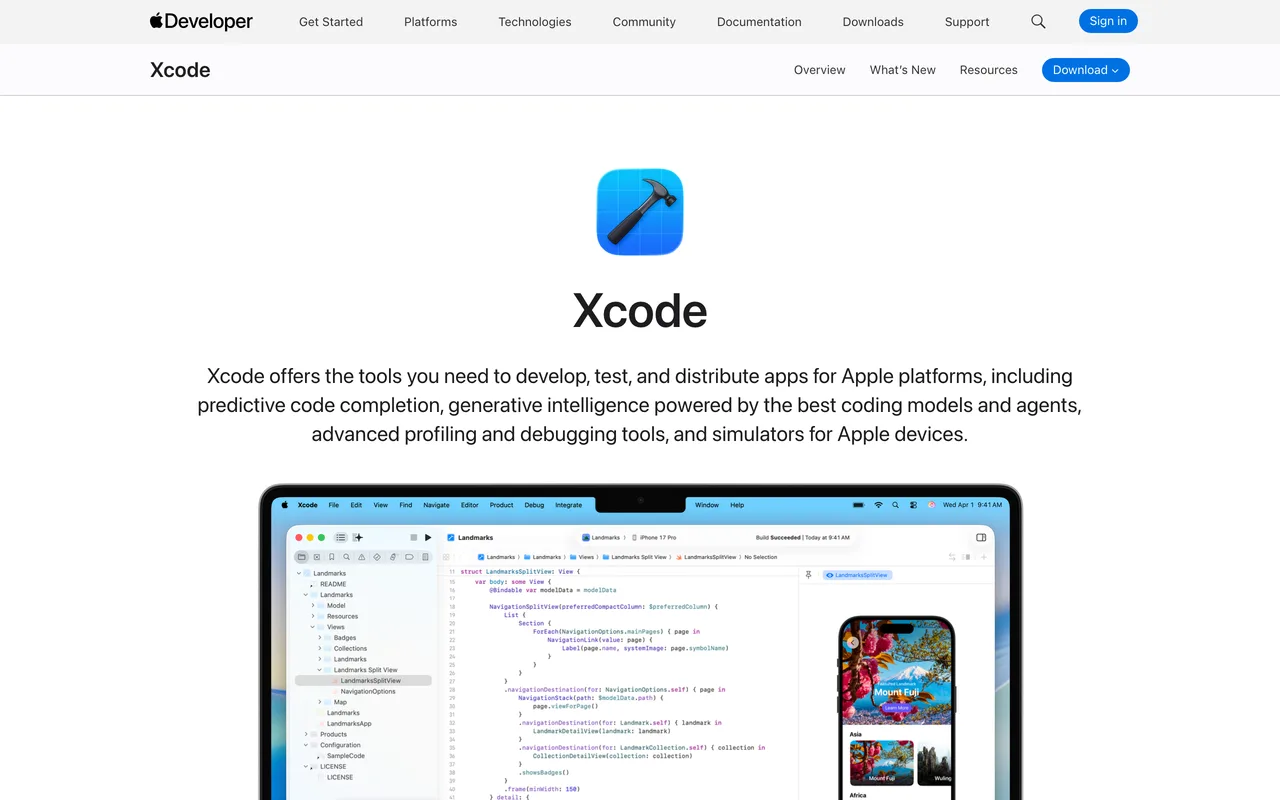 Xcode screenshot