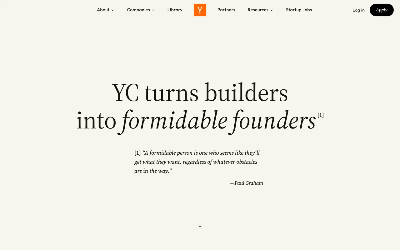 Y Combinator screenshot