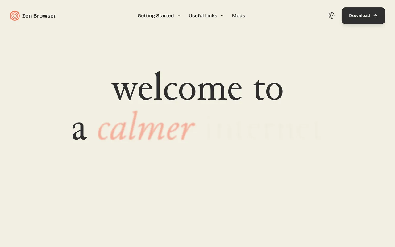 Zen Browser screenshot