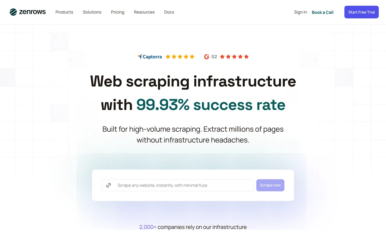 ZenRows screenshot